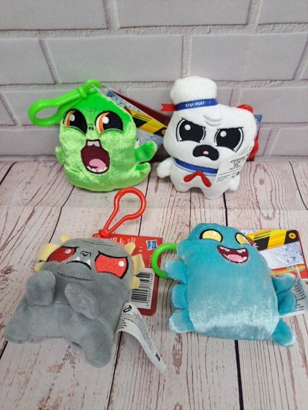 NWT 2020 Hasbro Ghostbusters Afterlife Complete Set Of 4 Key Chain Plush Toys